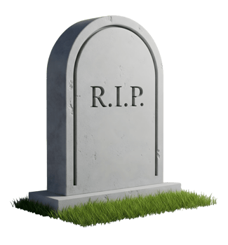 Gravestone with R.I.P. Inscription Minimalist 3D Rendering in Soft And Smooth Renderer png