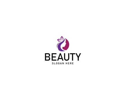Illustration graphic of woman with beautiful modern hair style logo design template vector
