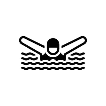 Solid icon swimming vector