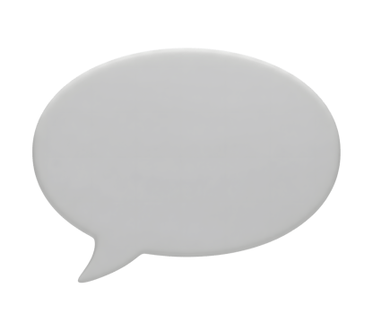 Speech Bubble Minimalist 3D Rendering in a Soft And Smooth Renderer png