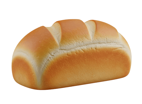 Fresh Bread Minimalist 3D Rendering in a Soft Smooth Renderer png