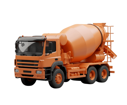 Cement Mixer Truck Minimalist 3D Rendering Smooth Renderer png
