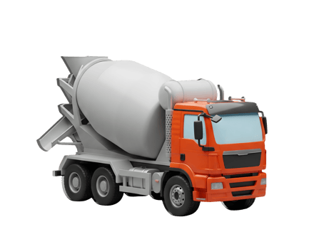 Cement Mixer Truck Minimalist 3D Rendering And Smooth Renderer png