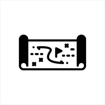 Solid icon strategy vector
