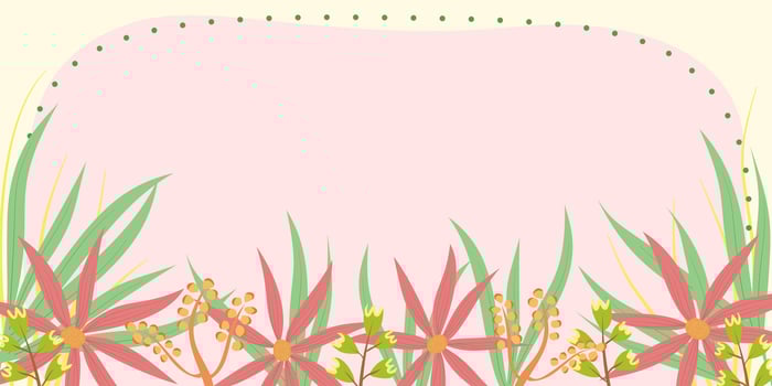 simple nature background with colorful flower foliage frame vector