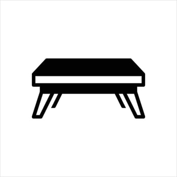 Solid icon table vector