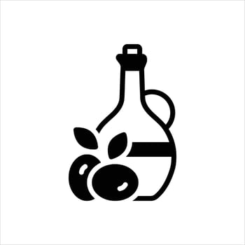 Solid icon olive-oil vector