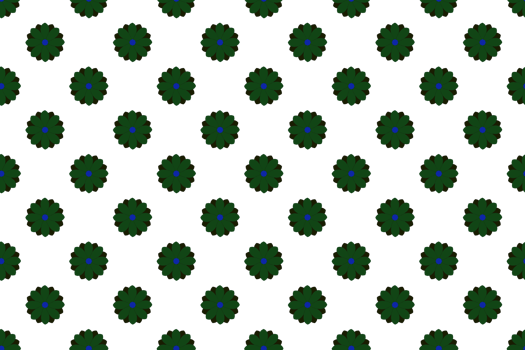 Seamless green flowers pattern png
