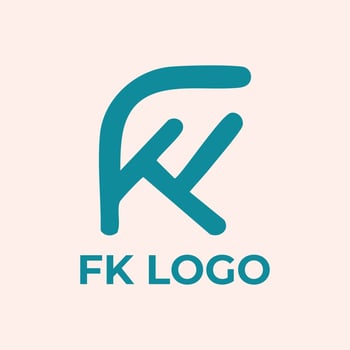 Modern letter FK logo vector