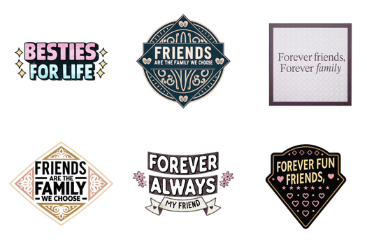 Besties for life friends forever family fun isolated on a transparent background friendship png