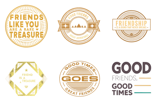 Friendship treasure adventure good times set isolated on a transparent background image png