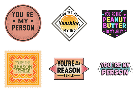 Friendship messages with hearts and sunshine isolated on a transparent background love affection png