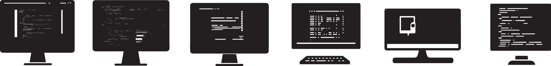 Evolution of Computer Screens A Visual Timeline vector