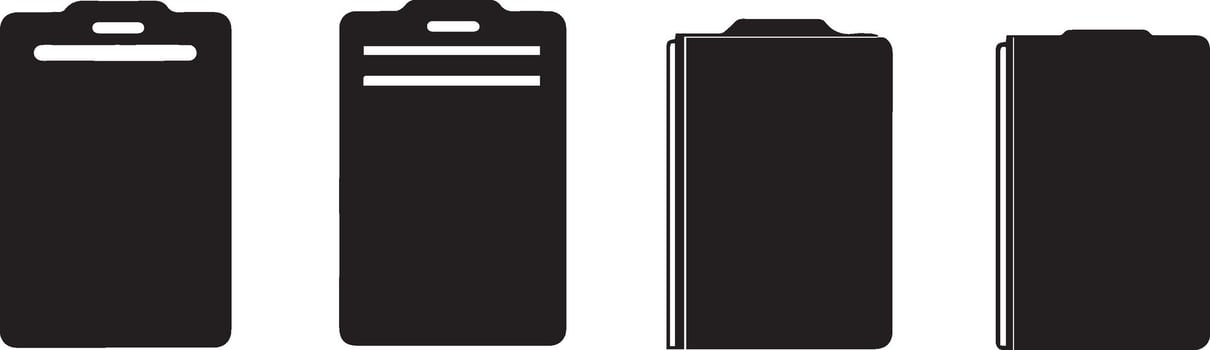 Versatile Clipboard Icons Four Unique Designs for Your Projects vector