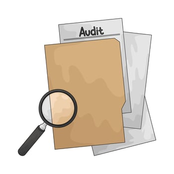 illustration of audit report vector