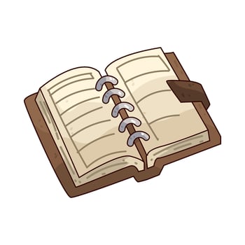 open notebook illustration vector