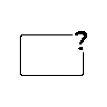 Mosaic pixel icon with exclamation and question marks in black and white 8 bit style vector
