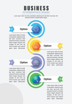 Hexagon Style Business Infographic Design vector