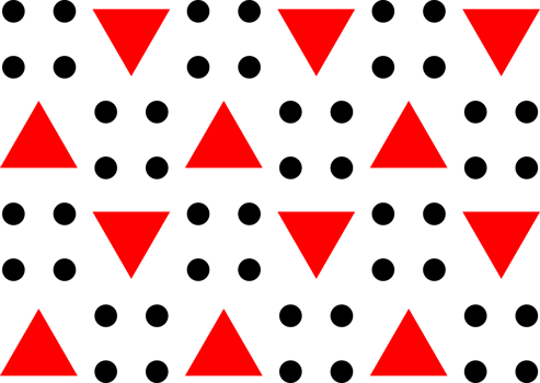 red and black triangles and dots png