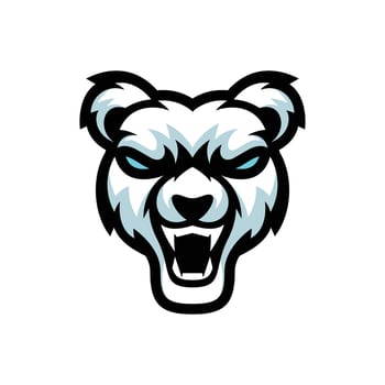 angry bear logo mascot design vector