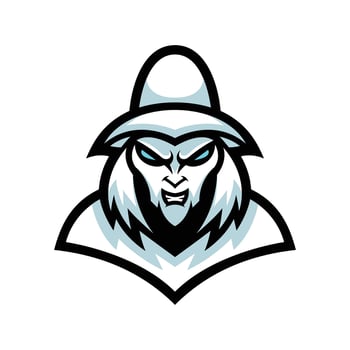 witch esport mascot design logo vector