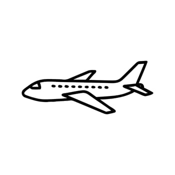 Outline Airplane Icon in Line Style vector