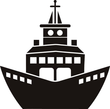 Boat and ship Silhouettes vector