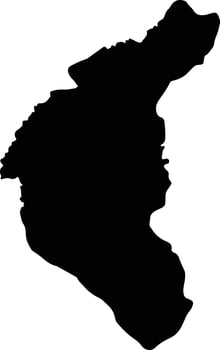 Santa Ana de Yusguare Honduras silhouette map vector