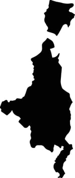 Santa Catalina Colombia silhouette map vector