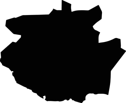 Santa Cruz del Sur Cuba silhouette map vector
