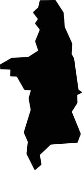 Santa Cruz do Sul Brazil silhouette map vector