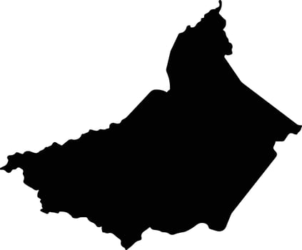Santa Cruz Honduras silhouette map vector