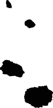 Santa Cruz Ecuador silhouette map vector