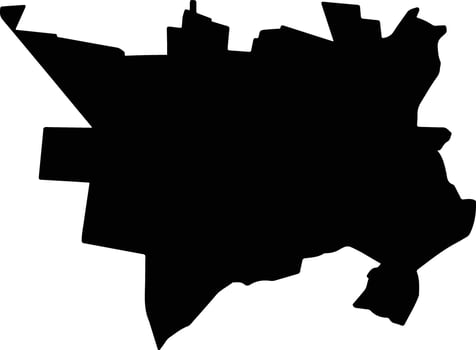 Santa Elena Mexico silhouette map vector