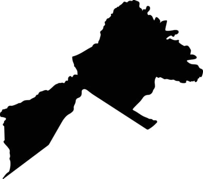Santa Fe Honduras silhouette map vector
