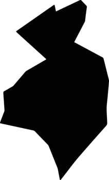 Santiago el Pinar Mexico silhouette map vector