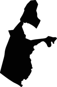 Santiago Jamiltepec Mexico silhouette map vector