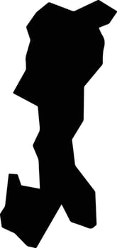 Santiago Nonualco El Salvador silhouette map vector