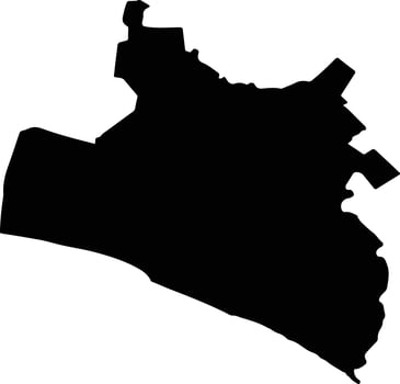 Santiago Pinotepa Nacional Mexico silhouette map vector