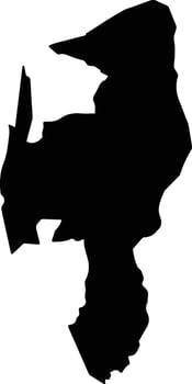 Santiago Tilantongo Mexico silhouette map vector