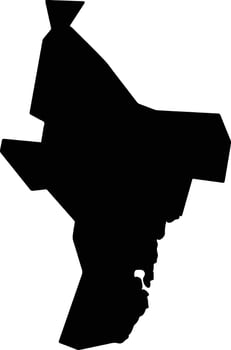 Santo Amaro Brazil silhouette map vector