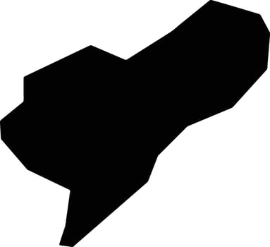 Santo Amaro das Brotas Brazil silhouette map vector
