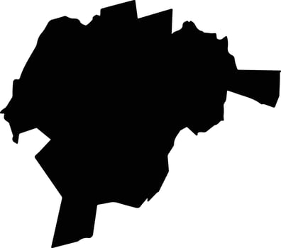 Santo Domingo Zanatepec Mexico silhouette map vector