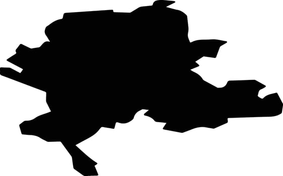 Saransk Urban District Russia silhouette map vector