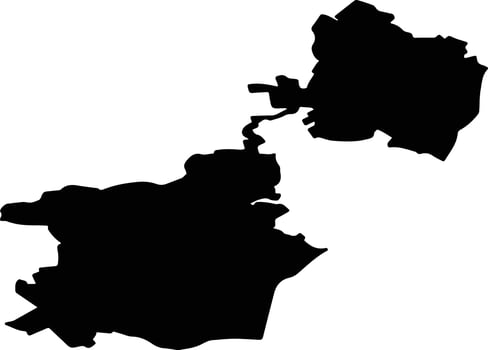 Saratovsky District Russia silhouette map vector