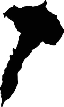 Sarchi Costa Rica silhouette map vector