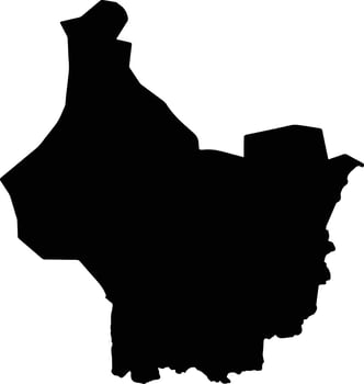 Sardauna Nigeria silhouette map vector