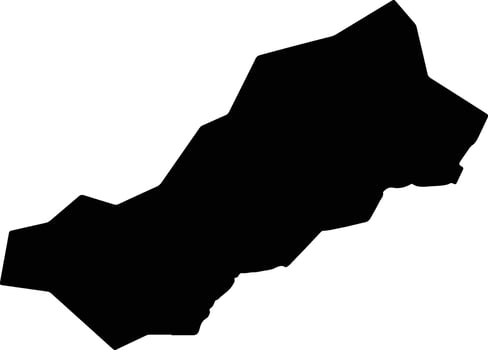 Sarkani Afghanistan silhouette map vector