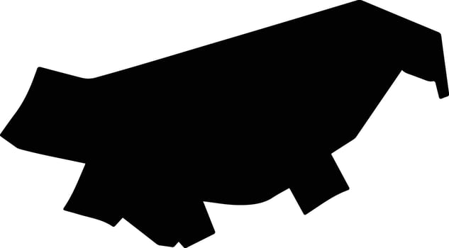 Sathon Thailand silhouette map vector