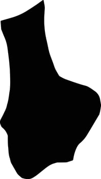 Sayun Yemen silhouette map vector
